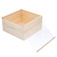 thumbnail image 2 of SHISUYAN Wooden Jewelry Box Clear Lid Natural Wooden Storage Box Rustic Wooden Crafts Storage Box, 2 of 7
