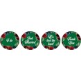 thumbnail image 1 of Darling Souvenir DIY Pack Of 190 Pcs Wedding Floral Border Stickers Chocolate Labels-Green, 1 of 1