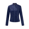 thumbnail image 5 of CEHVOM Women Ladies Lapel Motor Jacket Coat Zip Biker Short Punk Cropped Tops Clearance, 5 of 5