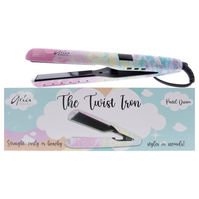 Le Fer Plat Torsadé - Rêve Pastel par Aria Beauty pour Femmes - 1 Pce Fer Plat