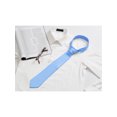 thumbnail image 5 of INSPIRE CHIC Men's Solid Color Narrow Stripes Necktie Graduation Suit Formal Ties Deep Sky Blue, 5 of 5