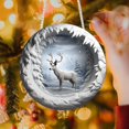 thumbnail image 1 of Bdday Décorations de Noël Renne en Acrylique Rond Panneau Suspendu Décorations Murales Festives, 1 of 6