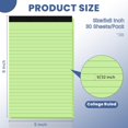 thumbnail image 2 of 6pcs Small Note Pads, Green Notepads 5x8 College Ruled Notebook, Writing Pads 5 x 8, Legal Pads, Memo Pad Paper Perforate Narrow Ruled Notebooks for Work, School, Office,30 Sheets/Pack, 2 of 7