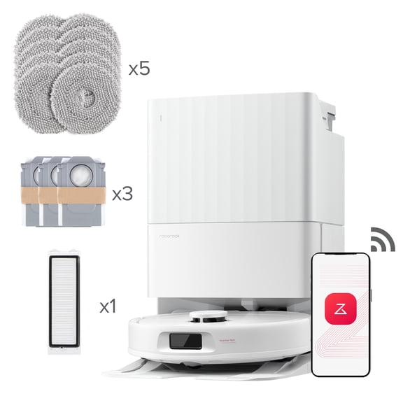 Roborock QR798 Robot Vacuum Cleaner and Mop with Auto Washing, Dust Emptying & Tank Refilling | 10,000 Pa Suction | Pet Hair, Carpet & Hard Floor