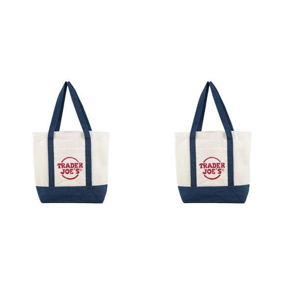Clearance Deals! DomFun NEW Trader/’s Canvas Tote Bag Set Of A Bag HAND READY TO Trader Large Tote Bag Cotton Canvas Embroidered Bag