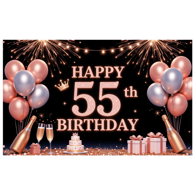 Decorative Design Birthday Party Banner Celebration Backdrop for Birthday Party Indoor Decoration Photo Shoot