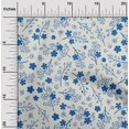 thumbnail image 2 of oneOone Velvet Medium Blue Fabric Asian Floral Craft Projects Decor Fabric Printed By The Yard 58 Inch Wide, 2 of 4