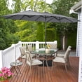 thumbnail image 2 of Costway 15FT Double-Sided Twin Patio Umbrella Outdoor Market W/ Crank & Base Grey, 2 of 10