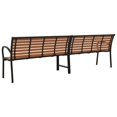 thumbnail image 3 of vidaXL Twin Garden Bench 251 cm Steel and WPC, 3 of 4