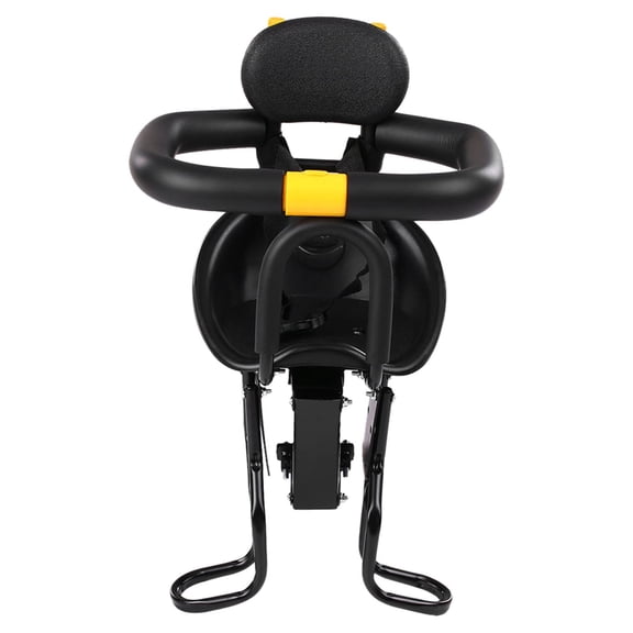 Amdohai Safety Child Bicycle Seat Bike Front Kids Saddle with Foot Pedals Support Back Rest for MTB Road Bike