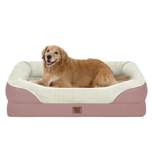 Grand lit de chien lavable orthopédique - Lits en mousse orthopédique amovibles avec boulons étanches grands chiens lit et fond non glissant