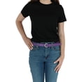 thumbnail image 2 of CTM®  Leather 1 1/8 Inch Dress Belt (Women's), 2 of 3