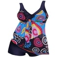thumbnail image 3 of EYIIYE Maillot de Bain pour Femme Grande Taille Imprimé, Plissé, Été, 3 of 4