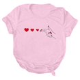 thumbnail image 4 of LUOGENLI T-shirts pour Femme pour Femmes T-Shirt à Col Rond à Manches Courtes Imprimé pour la Journée du Couple T-shirts pour Femmes T-Shirt Graphique T-Shirt Drôle de la Saint-Valentin pour Femmes T-Shirt Graphique Pâques L, 4 of 5