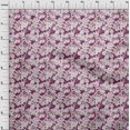 thumbnail image 4 of oneOone Viscose Jersey Purple Fabric Floral & Leaves Sewing Material Print Fabric By The Yard 60 Inch Wide, 4 of 5