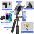 thumbnail image 2 of Ivbmir Auto Face Tracking Selfie Stick Tripod for iPhone with 10" Ring Light,360 Rotation That Follows Your Movement,71" Phone Camera Stand with Remo, 2 of 6