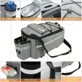 thumbnail image 3 of facefd Multifunctional Bike Trunk Bag Insulated Bag for Commuter Saddle Bag Shoulder Bag Grey, 3 of 5