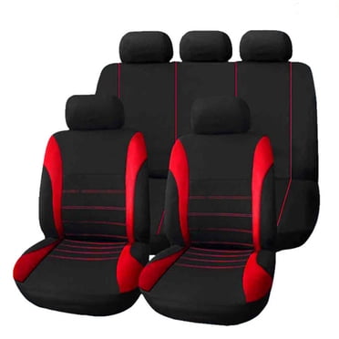TFixol 9 Pcs Car Seat Cover Vehicle Protective Cushion Four Seasons Universal Full Surround Headrest Auto Interior Decoration for Most Car Truck Suv Van Seam Style