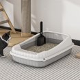 thumbnail image 1 of Cagogo under $5 High Sided Litter Box, Extra Large Cat Litter Box with High Sides, Enclosed Privacy Hood Litter Tray, Anti Tracking Anti Splash, Easy Clean Includes Scoop, Big Cats, 1 of 6