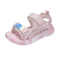 thumbnail image 1 of FhsagQ Sandals for Kids Sandals with Adjustable Strap and Sole for Tween Girls Lightweight Beach Footwear for All Day Comfort and Easy Fit PinkSize 34, 1 of 8