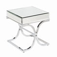 thumbnail image 3 of Southern Enterprises Ava Mirrored End Table in Chrome, Chrome (Set of 1), 3 of 4