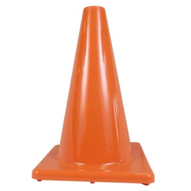 PRISP Soft Orange PVC Cone - Resistant Indoor and Outdoor Training Cone