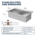 thumbnail image 3 of BeesClover Drop in Stainless Steel Sink, Single Bowl Top Mount Kitchen Sink, 3 of 9