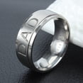 thumbnail image 1 of Men's Ring Fashion Creative Letter Carving Jewelry Ring Finger Ring for Holiday, 1 of 1