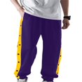 thumbnail image 1 of Adult Men Tear Away Joggers Pants Basketball Pant Split Snap Button Gym Jogging Pants Trousers, 1 of 8