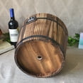 thumbnail image 3 of DOLITY Wooden Bucket Pot Flower Planter Barrel Outdoor Home Decor Round Round Top_M, 3 of 7