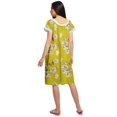 thumbnail image 4 of Moomaya Short Sleeve Nightdress For Ladies Printed Button Placket Nightwear, 4 of 4