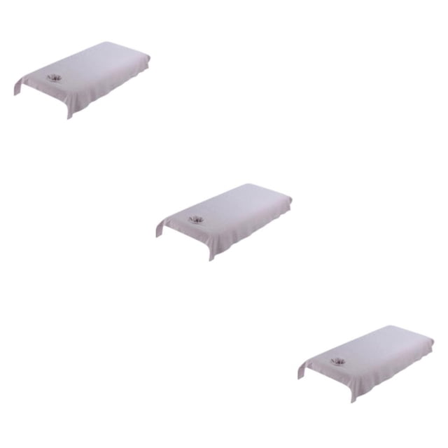 Thinsony Housse de Table de Massage en Coton Réutilisable et Lavable Coussinet Lit Gris 80 cm Ensemble de 3