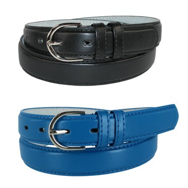 CTM® Ceinture Habillée en Cuir 1 1/8 Pouce (Lot de 2 Couleurs) (pour Femmes)