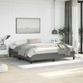 thumbnail image 1 of vidaXL Bed Frame Dark Grey 193x203 cm King Fabric, 1 of 7