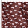 thumbnail image 4 of Soimoi Brown Poly Georgette Fabric Falling Star & Polar Bear Animal Decor Fabric Printed Yard 52 Inch Wide, 4 of 5
