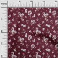 thumbnail image 2 of oneOone Georgette Viscose Maroon Fabric Florals Craft Projects Decor Fabric Printed By The Yard 42 Inch Wide, 2 of 4