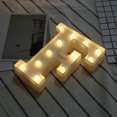 thumbnail image 1 of XZNGL Wood Board Alphabet Led Letter Lights Light Up White Plastic Letters Standing Hanging A, 1 of 3