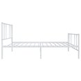 thumbnail image 5 of vidaXL Metal Bed Frame with Headboard and Footboard White 100x190 cm, 5 of 5