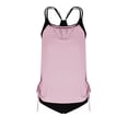 thumbnail image 5 of Moxiu Women's Two Piece Tankini Bathing Suits T-Back Top Ruched Padded Modest Swim Shorts Summer Basic Swimwear Pink,M, 5 of 5