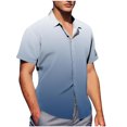 thumbnail image 1 of Pisexur T Shirts for Man , Chemise à Boutons à Manches Courtes pour Homme, Mode Décontractée, Col Rabattu, Imprimée, Bleu Marine, G, Chemises de Golf pour Hommes et Chemises pour Hommes, 1 of 7