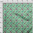 thumbnail image 3 of oneOone Rayon Sea Green Fabric Florals Craft Projects Decor Fabric Printed By The Yard 56 Inch Wide, 3 of 4
