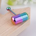 thumbnail image 4 of JUNWELL 1Pc Cool Vibrating Barbell Tongue Rings Bars Piercing Stainless Steel Body Jewelry Silver, 4 of 6