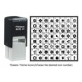 thumbnail image 1 of Printtoo Personalized Flowers Theme Icons Rubber Stamp Self Inking Stamper 24 mm-Red, 1 of 7
