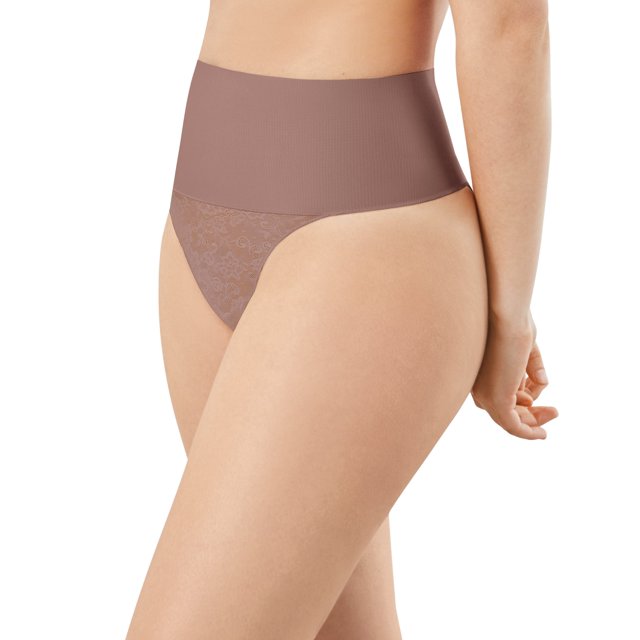 Maidenform String Sculptant pour Femmes avec Confort Frais, L, Dentelle Bronze Épicé