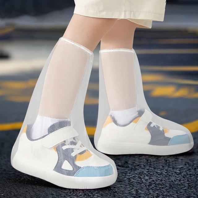 QIPOPIQ Couvre-Chaussures Imperméables, Couvre-Chaussures de Pluie Réutilisables, Protecteurs de Chaussures Antidérapants, Protecteurs de Cyclisme Extérieur pour Hommes, Femmes, Enfants