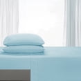 thumbnail image 3 of Comfy Bamboo World 9900 Series Embroidered Bedsheets Sheet Set, Twin Size, Light Blue, 3 of 5