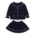 thumbnail image 1 of FOCUSNORM Ensemble Robe 2 Pcs pour Petite Fille Haut à Manches Longues et Jupe Courte, 1 of 9