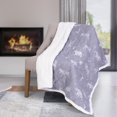 thumbnail image 1 of Safdie & Co. Oversized Quilted Throw Blanket Grey Wildlife, 1 of 2