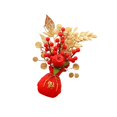 thumbnail image 1 of Flower Basket Ornament Decor Artificial Potted Flower for Occasions Party 15cmx28cm, 1 of 9