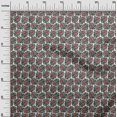 thumbnail image 2 of oneOone Polyester Lycra Fabric Leaves & Floral Block Printed Fabric 1 Yard 56 Inch Wide, 2 of 5